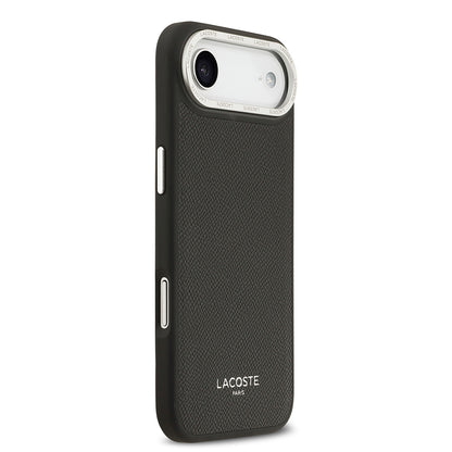 Apple iPhone 17 Air Kılıf Lacoste Orjinal Lisanslı M-safe Şarj Özellikli Champs Elysees PU Deri Tasarımlı Kapak