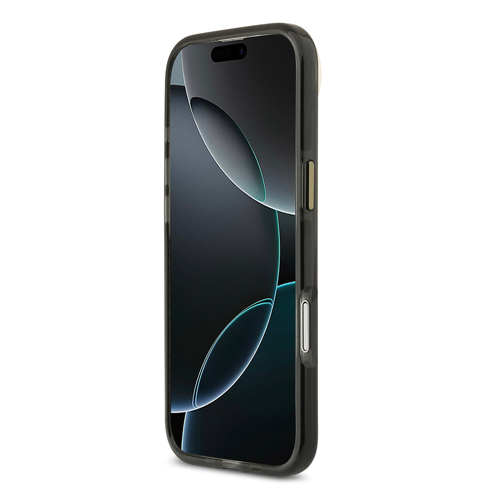 Apple iPhone 17 Air Kılıf Lacoste Orjinal Lisanslı M-safe Şarj Özellikli Gold Timsah Logolu Buzlu Kapak
