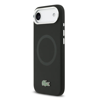 Apple iPhone 17 Air Kılıf Lacoste Orjinal Lisanslı M-safe Şarj Özellikli İkonik Logolu Metal Kamera Çerçeveli Silikon Kapak