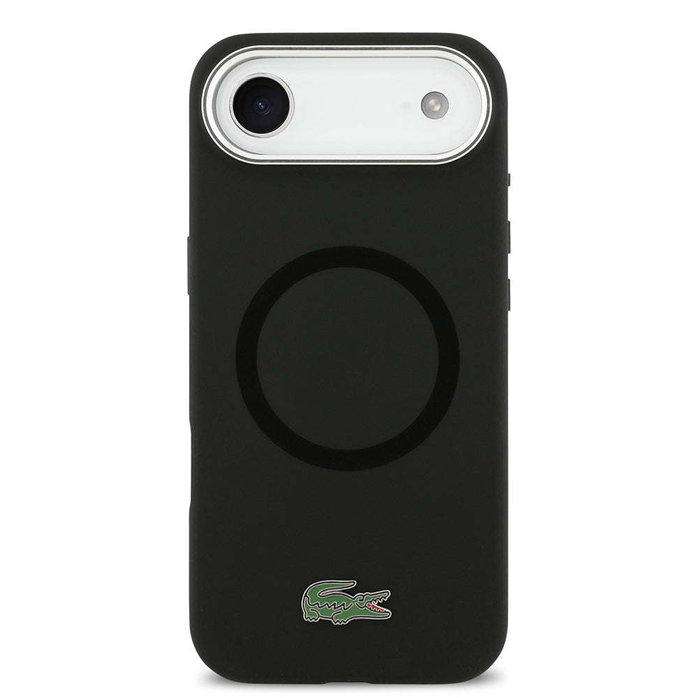 Apple iPhone 17 Air Kılıf Lacoste Orjinal Lisanslı M-safe Şarj Özellikli İkonik Logolu Metal Kamera Çerçeveli Silikon Kapak