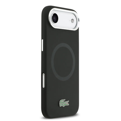 Apple iPhone 17 Air Kılıf Lacoste Orjinal Lisanslı M-safe Şarj Özellikli İkonik Logolu Metal Kamera Çerçeveli Silikon Kapak