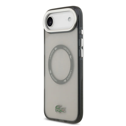 Apple iPhone 17 Air Kılıf Lacoste Orjinal Lisanslı M-safe Şarj Özellikli İkonik Timsah Logolu Buzlu Kapak