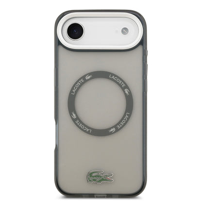 Apple iPhone 17 Air Kılıf Lacoste Orjinal Lisanslı M-safe Şarj Özellikli İkonik Timsah Logolu Buzlu Kapak