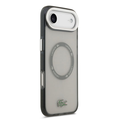 Apple iPhone 17 Air Kılıf Lacoste Orjinal Lisanslı M-safe Şarj Özellikli İkonik Timsah Logolu Buzlu Kapak