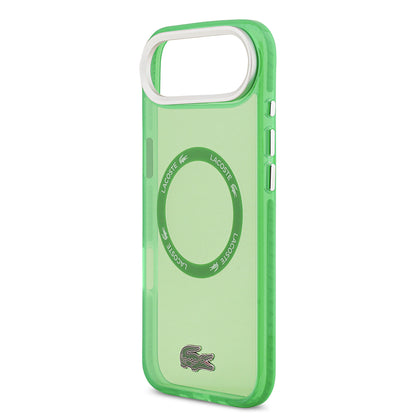 Apple iPhone 17 Air Kılıf Lacoste Orjinal Lisanslı M-safe Şarj Özellikli İkonik Timsah Logolu Buzlu Kapak