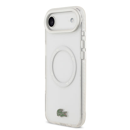 Apple iPhone 17 Air Kılıf Lacoste Orjinal Lisanslı M-safe Şarj Özellikli İkonik Timsah Logolu Buzlu Kapak