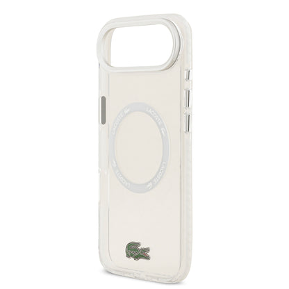 Apple iPhone 17 Air Kılıf Lacoste Orjinal Lisanslı M-safe Şarj Özellikli İkonik Timsah Logolu Buzlu Kapak