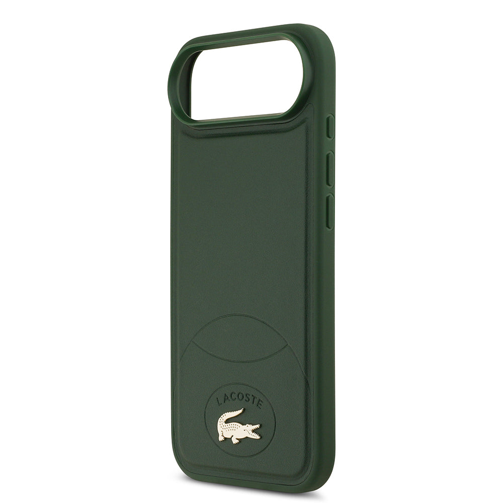 Apple iPhone 17 Air Kılıf Lacoste Orjinal Lisanslı M-safe Şarj Özellikli PU Deri Tasarımlı Metal Logolu Kapak