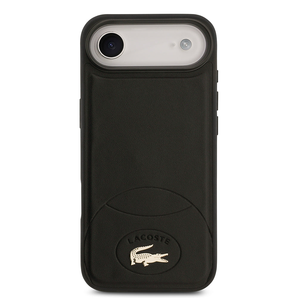 Apple iPhone 17 Air Kılıf Lacoste Orjinal Lisanslı M-safe Şarj Özellikli PU Deri Tasarımlı Metal Logolu Kapak