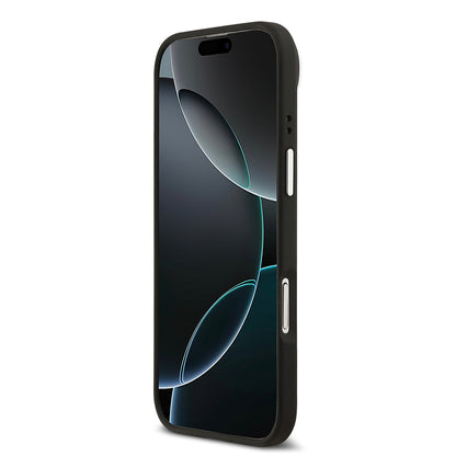 Apple iPhone 17 Air Kılıf Lacoste Orjinal Lisanslı M-safe Şarj Özellikli PU Pike Desenli Standlı Metal Logolu Kapak