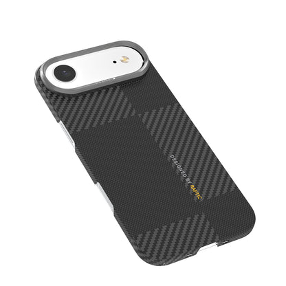 Apple iPhone 17 Air Kılıf M-safe Şarj Özellikli 600D Metal Kamera Çerçeveli Raptic Aramid Fiber Geotik Serisi Kapak