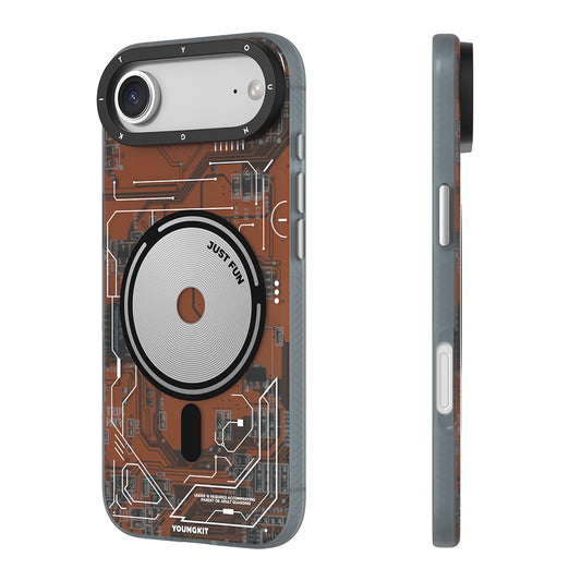 Apple iPhone 17 Air Kılıf M-safe Şarj Özellikli Kamera Denetim Butonlu Youngkit Technology Serisi Kapak
