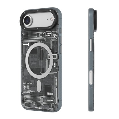 Apple iPhone 17 Air Kılıf M-safe Şarj Özellikli Kamera Denetim Butonlu Youngkit Technology Serisi Kapak