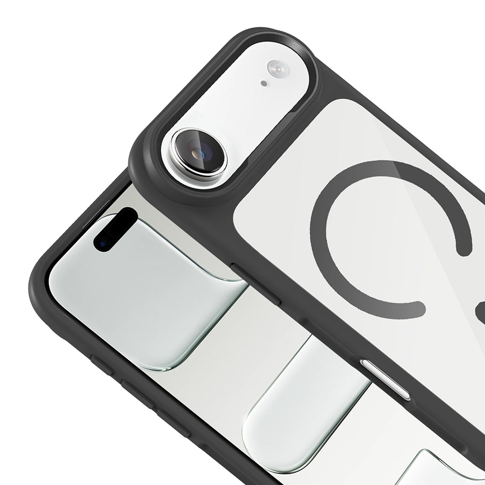 Apple iPhone 17 Air Kılıf M-Safe Şarj Özellikli Metal Kamera Çerçeveli Zore Tiko Kapak