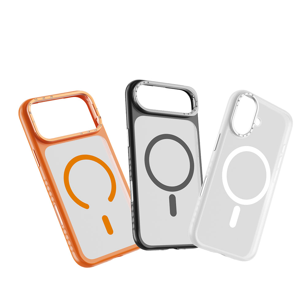 Apple iPhone 17 Air Kılıf M-safe Şarj Özellikli Metal Kamera Standlı Lenyes CK226 PC Kapak
