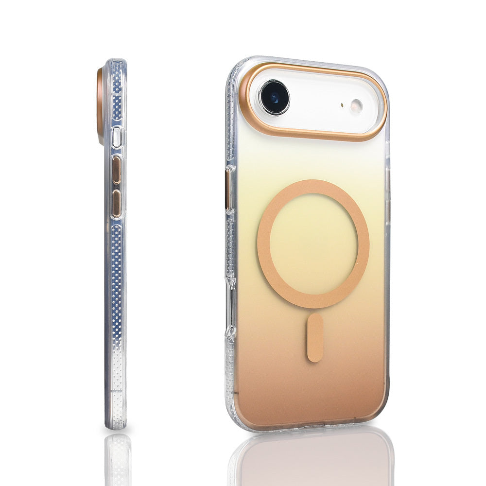 Apple iPhone 17 Air Kılıf M-safe Şarj Özellikli Transparan Renk Geçişli Zore Toros Kapak