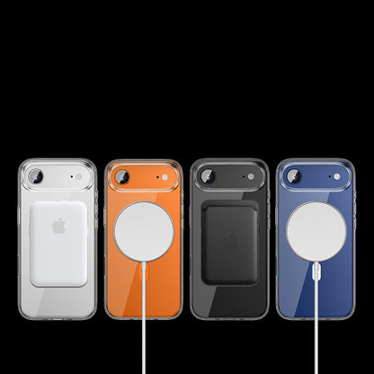 Apple iPhone 17 Air Kılıf M-safe Şarj Özellikli Transparan Sert PC Wlons Pita Kapak