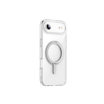 Apple iPhone 17 Air Kılıf M-safe Şarj Özellikli Wiwu MCC-201 iShield Ultra Serisi Standlı Crystal Sert PC Kapak