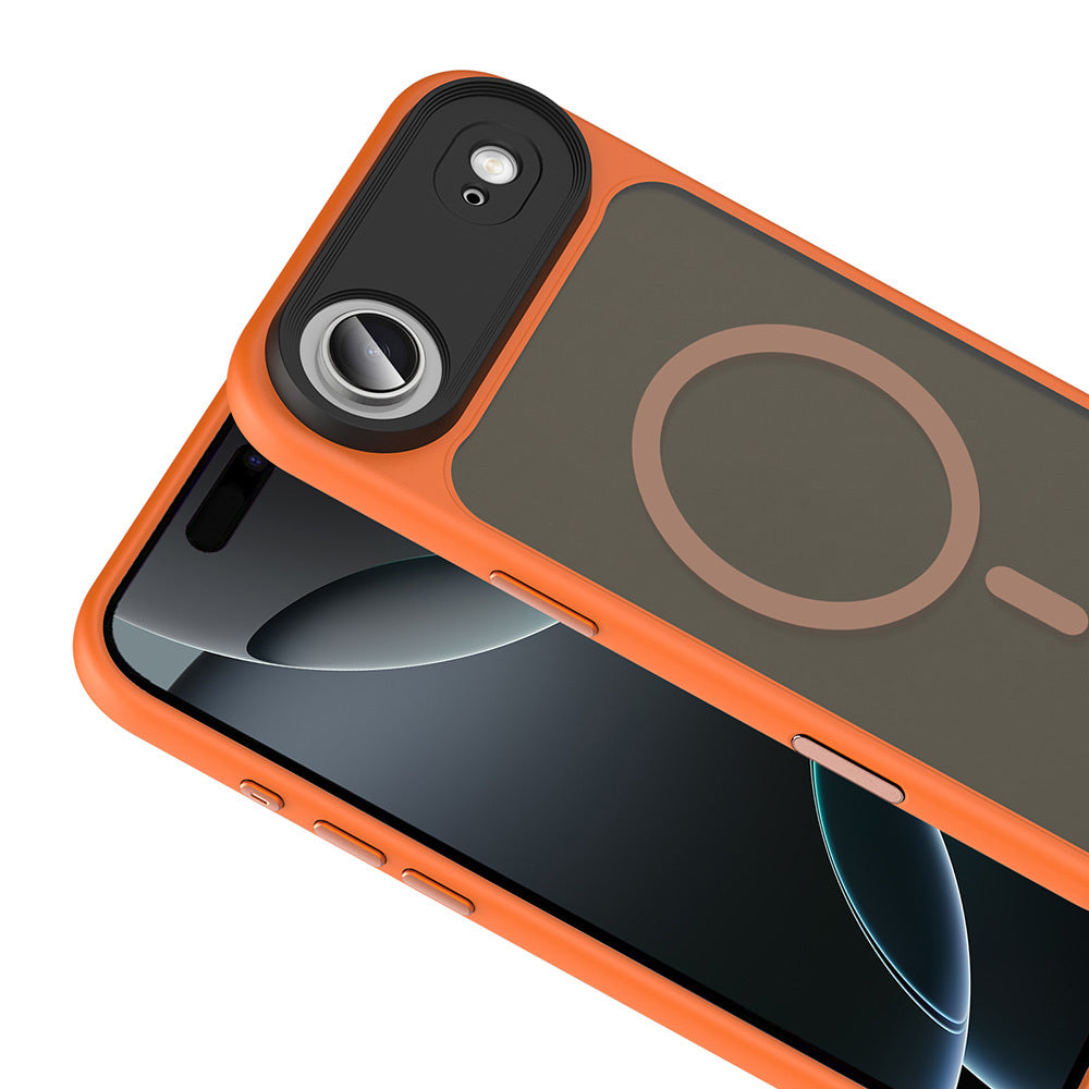 Apple iPhone 17 Air Kılıf Mat Arka Yüzey Wireless Şarj Özellikli Zore Flet M-safe Kapak