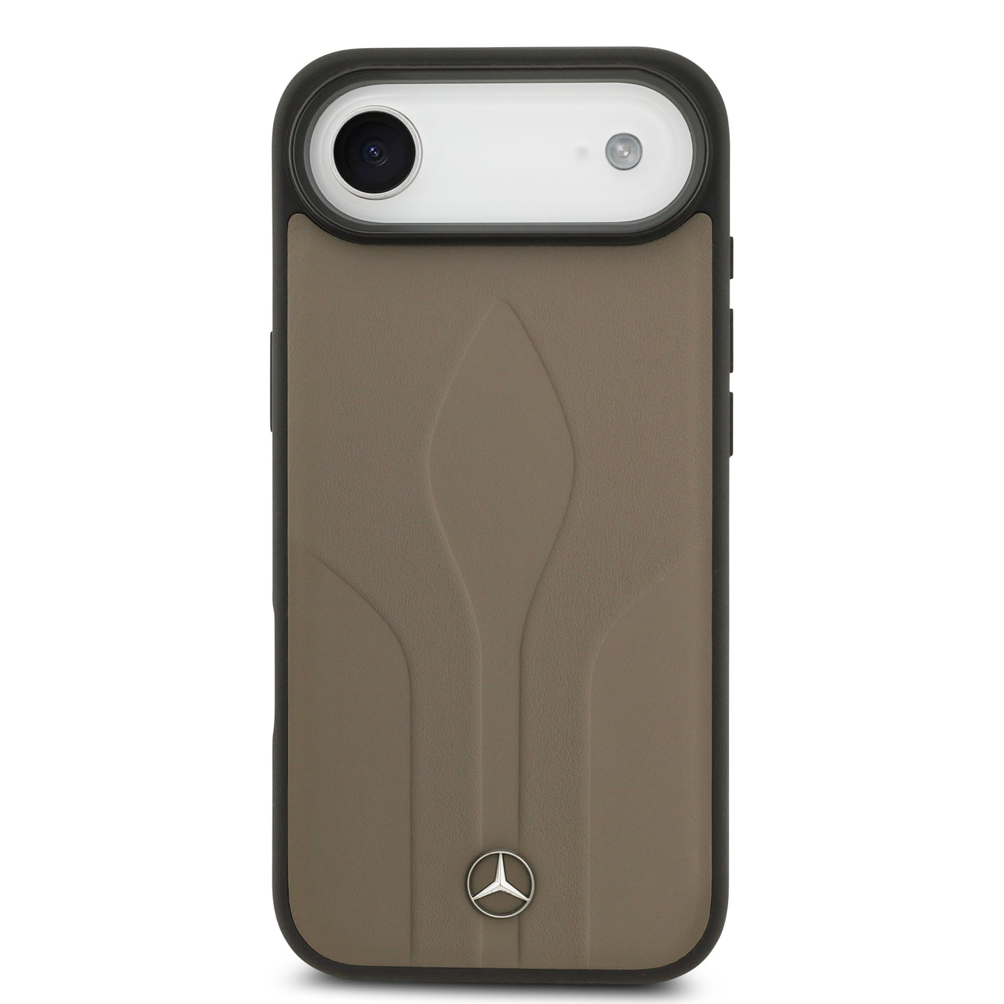 Apple iPhone 17 Air Kılıf Mercedes Benz Orjinal Lisanslı M-safe Şarj Özellikli Dokulu Desenli Deri Kapak