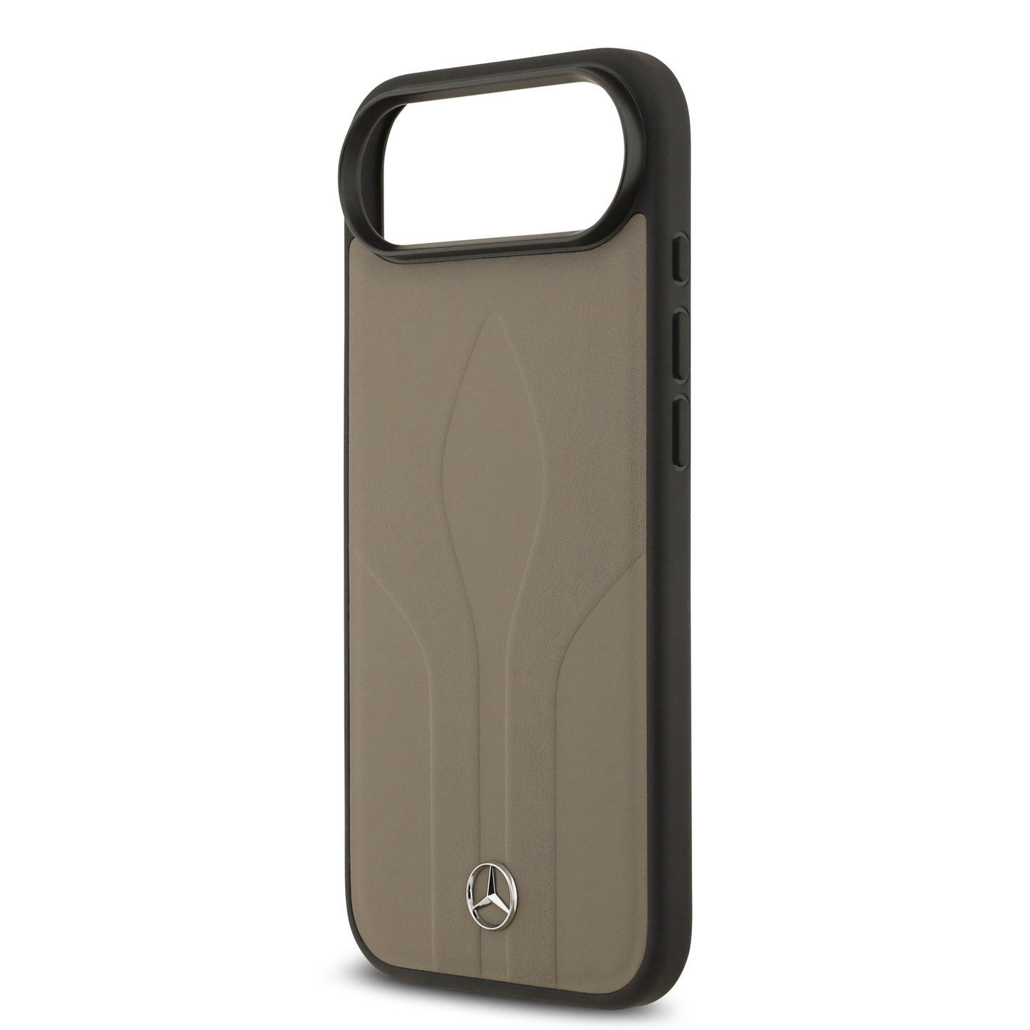 Apple iPhone 17 Air Kılıf Mercedes Benz Orjinal Lisanslı M-safe Şarj Özellikli Dokulu Desenli Deri Kapak