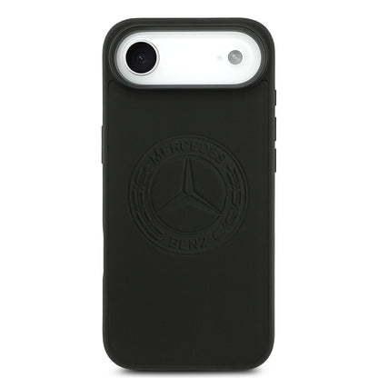 Apple iPhone 17 Air Kılıf Mercedes Benz Orjinal Lisanslı M-safe Şarj Özellikli Hakiki Deri Nostaljik Yıldız Dizayn Kapak