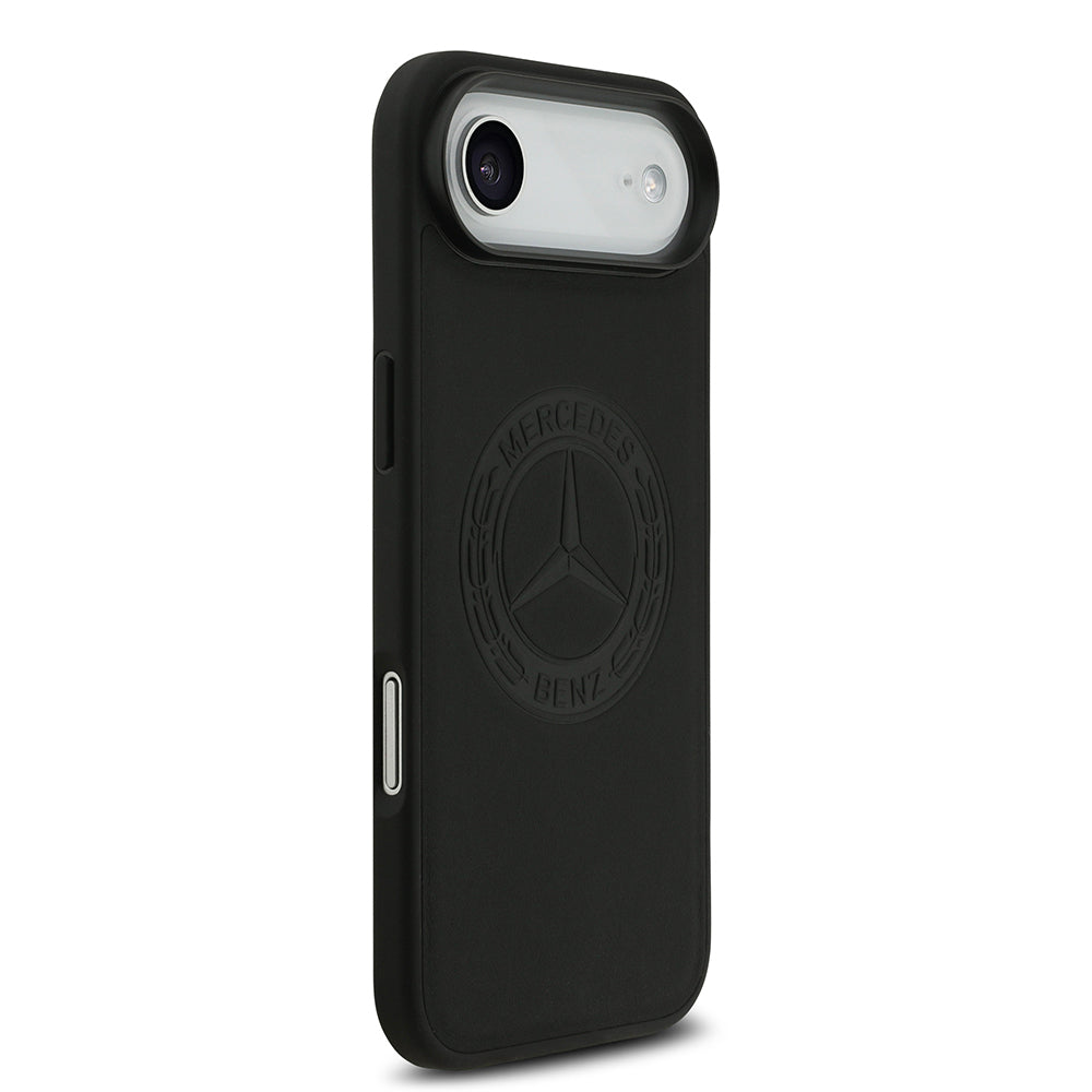 Apple iPhone 17 Air Kılıf Mercedes Benz Orjinal Lisanslı M-safe Şarj Özellikli Hakiki Deri Nostaljik Yıldız Dizayn Kapak
