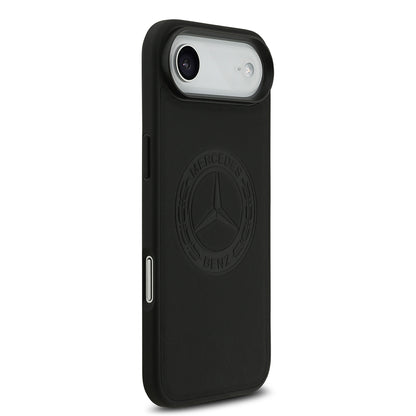 Apple iPhone 17 Air Kılıf Mercedes Benz Orjinal Lisanslı M-safe Şarj Özellikli Hakiki Deri Nostaljik Yıldız Dizayn Kapak
