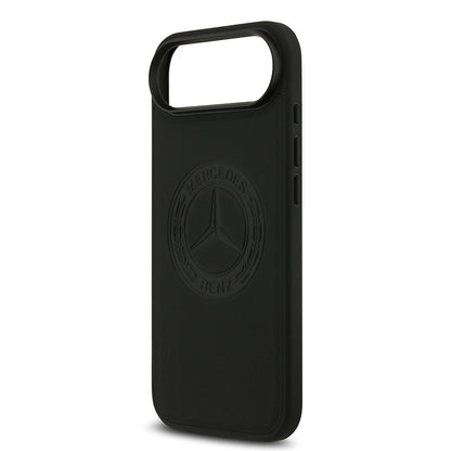 Apple iPhone 17 Air Kılıf Mercedes Benz Orjinal Lisanslı M-safe Şarj Özellikli Hakiki Deri Nostaljik Yıldız Dizayn Kapak