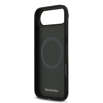 Apple iPhone 17 Air Kılıf Mercedes Benz Orjinal Lisanslı M-safe Şarj Özellikli Hakiki Deri Nostaljik Yıldız Dizayn Kapak