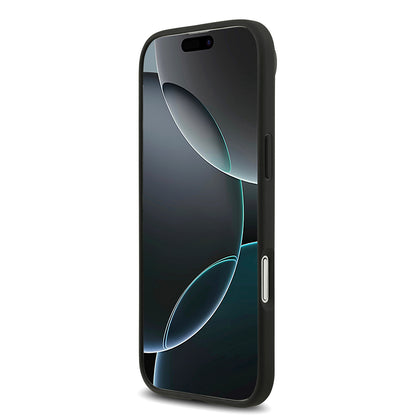 Apple iPhone 17 Air Kılıf Mercedes Benz Orjinal Lisanslı M-safe Şarj Özellikli Şeritli Yıldız Desenli Metal Logolu Deri Kapak