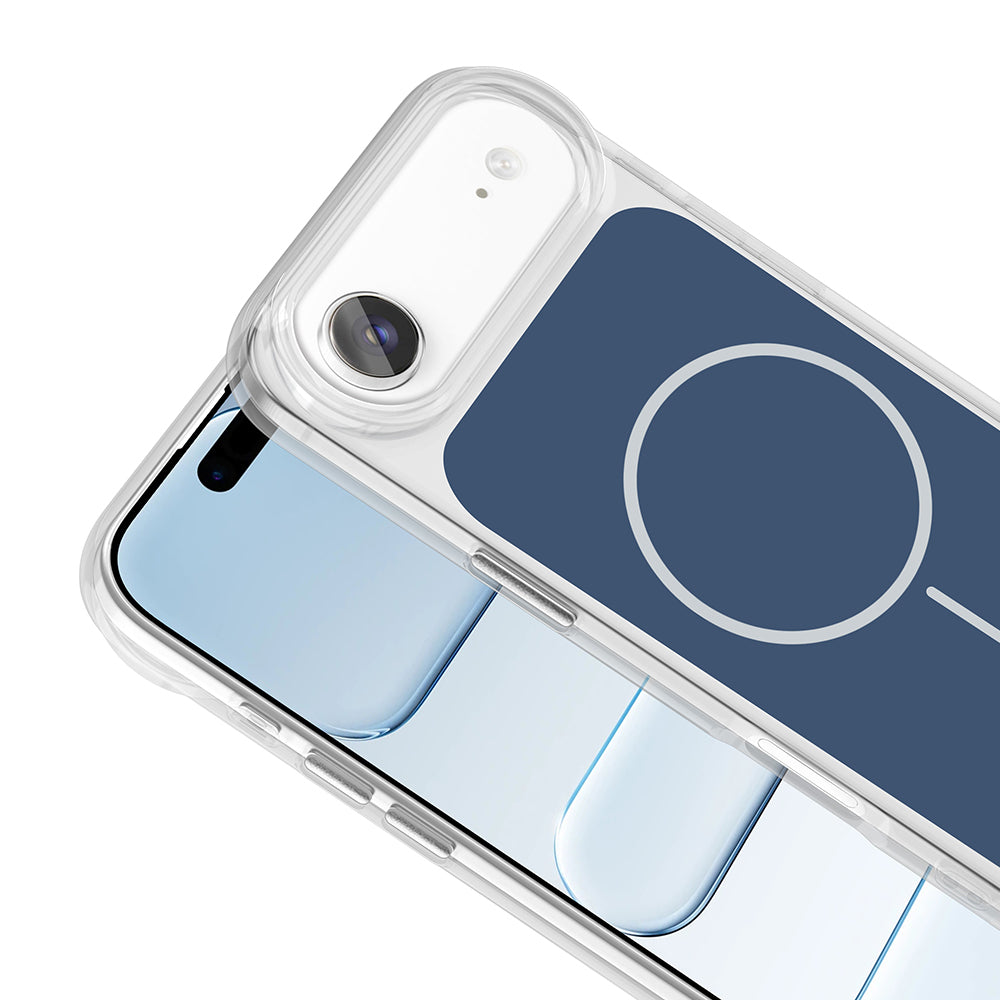 Apple iPhone 17 Air Kılıf Metal Buton Tasarımlı Zore İkonik Sert Silikon Kapak