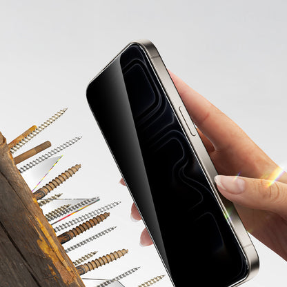 Apple iPhone 17 Air Zore 2.5D Oliv Privacy Temperli Cam Ekran Koruyucu + Kolay Uygulama Aparatı