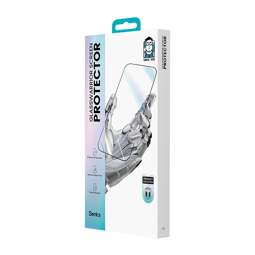Apple iPhone 17 Benks Glass Warrior Privacy HD Cam Ekran Koruyucu + Kolay Uygulama Aparatlı