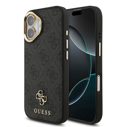 Apple iPhone 17 Guess Orjinal Lisanslı 4G ve Yazı Logolu Kılıf + Ekran Koruyucu + Lens Koruyucu 3in1 Aksesuar Seti