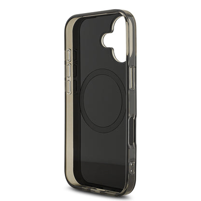 Apple iPhone 17 Kılıf AMG Orjinal Lisanslı M-safe Şarj Özellikli IML Baskı Logolu Çift Katmanlı Bow Lines Kapak