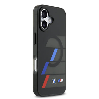 Apple iPhone 17 Kılıf BMW Orjinal Lisanslı M-safe Şarj Özellikli IML Baskılı Üç Renkli M Dizayn Kapak