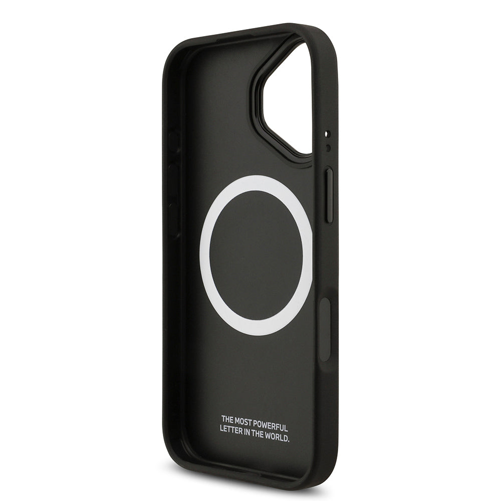 Apple iPhone 17 Kılıf BMW Orjinal Lisanslı M-safe Şarj Özellikli Karbon Fiber Metal Logolu Kapak