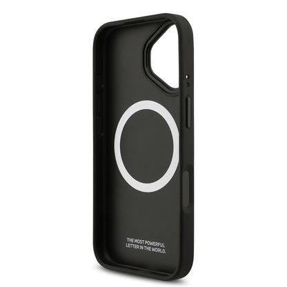 Apple iPhone 17 Kılıf BMW Orjinal Lisanslı M-safe Şarj Özellikli Karbon Fiber Metal Logolu Kapak