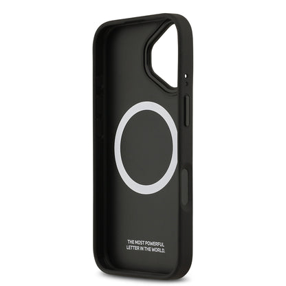 Apple iPhone 17 Kılıf BMW Orjinal Lisanslı M-safe Şarj Özellikli Metal BMW ve M Logolu PU Karbon Tasarımlı Kapak