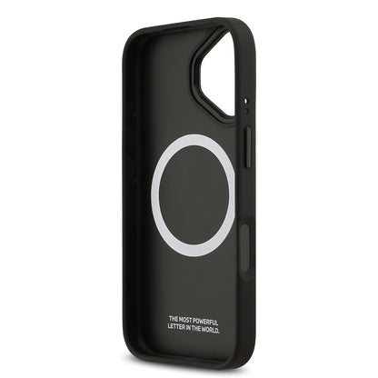 Apple iPhone 17 Kılıf BMW Orjinal Lisanslı M-safe Şarj Özellikli Metal BMW ve M Logolu PU Karbon Tasarımlı Kapak