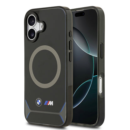 Apple iPhone 17 Kılıf BMW Orjinal Lisanslı M-safe Şarj Özellikli Metal Buton Tasarımlı IML Baskılı M Dizayn Kapak