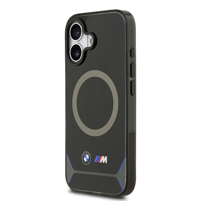 Apple iPhone 17 Kılıf BMW Orjinal Lisanslı M-safe Şarj Özellikli Metal Buton Tasarımlı IML Baskılı M Dizayn Kapak