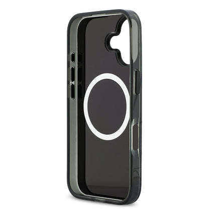 Apple iPhone 17 Kılıf BMW Orjinal Lisanslı M-safe Şarj Özellikli Metal Kamera Butonlu Yatay Şeritli M Dizayn Kapak