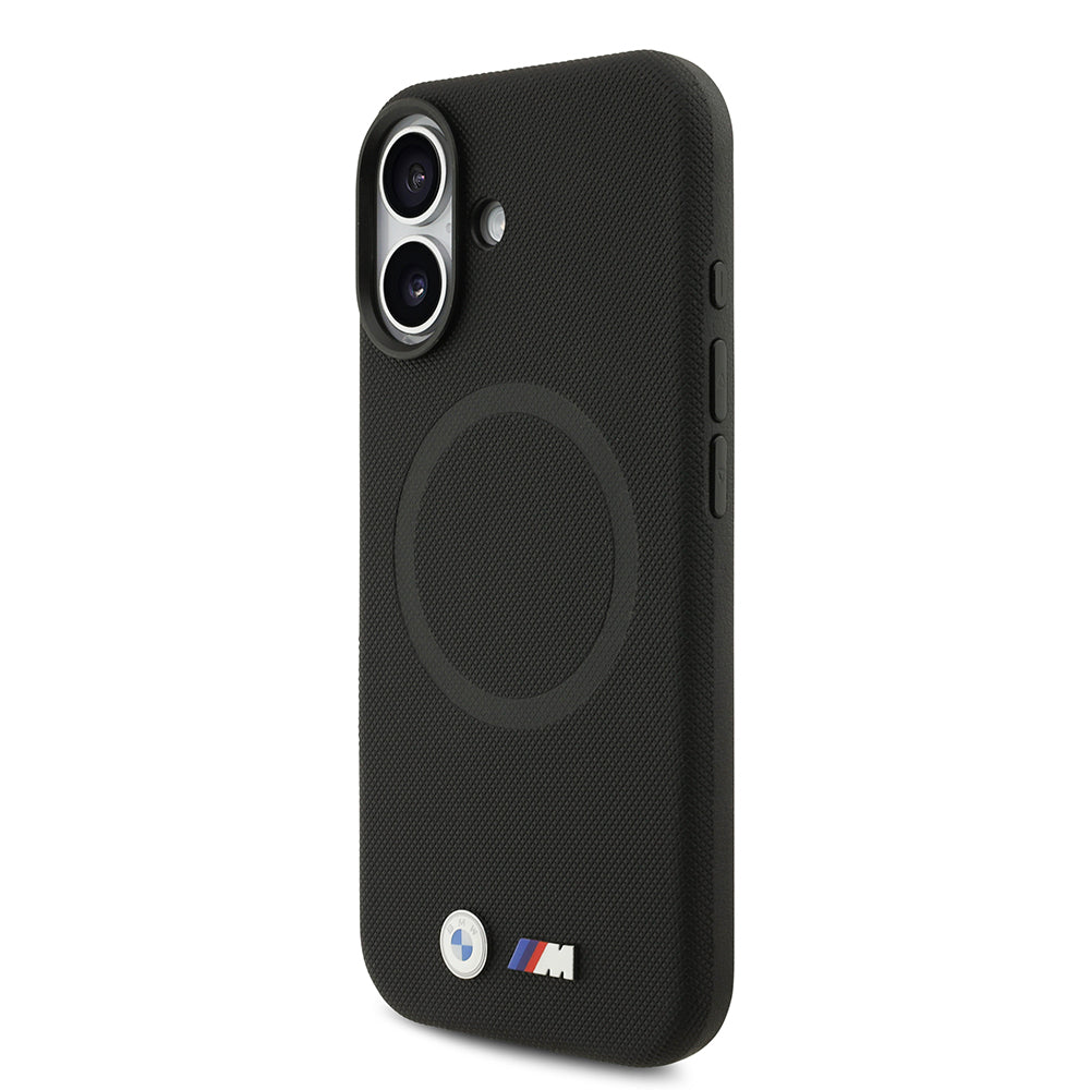 Apple iPhone 17 Kılıf BMW Orjinal Lisanslı M-safe Şarj Özellikli Metal Logolu Delikli M Dizayn Deri Kapak