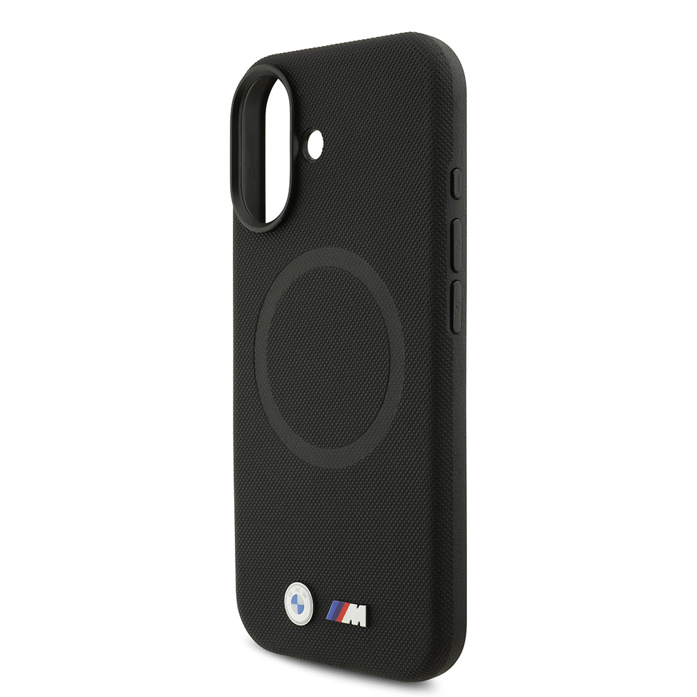 Apple iPhone 17 Kılıf BMW Orjinal Lisanslı M-safe Şarj Özellikli Metal Logolu Delikli M Dizayn Deri Kapak