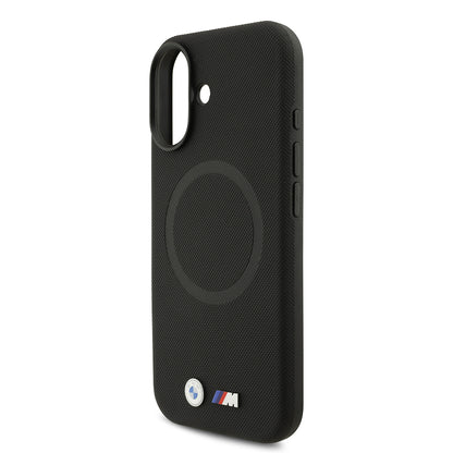 Apple iPhone 17 Kılıf BMW Orjinal Lisanslı M-safe Şarj Özellikli Metal Logolu Delikli M Dizayn Deri Kapak