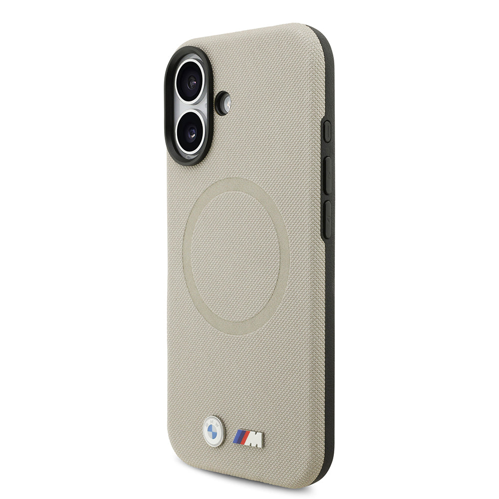 Apple iPhone 17 Kılıf BMW Orjinal Lisanslı M-safe Şarj Özellikli Metal Logolu Delikli M Dizayn Deri Kapak