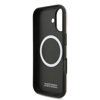 Apple iPhone 17 Kılıf BMW Orjinal Lisanslı M-safe Şarj Özellikli Metal Logolu Delikli M Dizayn Deri Kapak