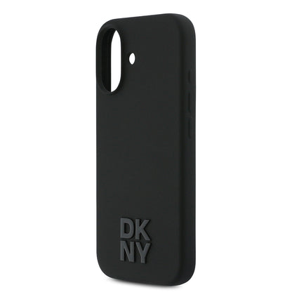 Apple iPhone 17 Kılıf DKNY Orjinal Lisanslı M-safe Şarj Özellikli Metal Logolu Silikon Kapak